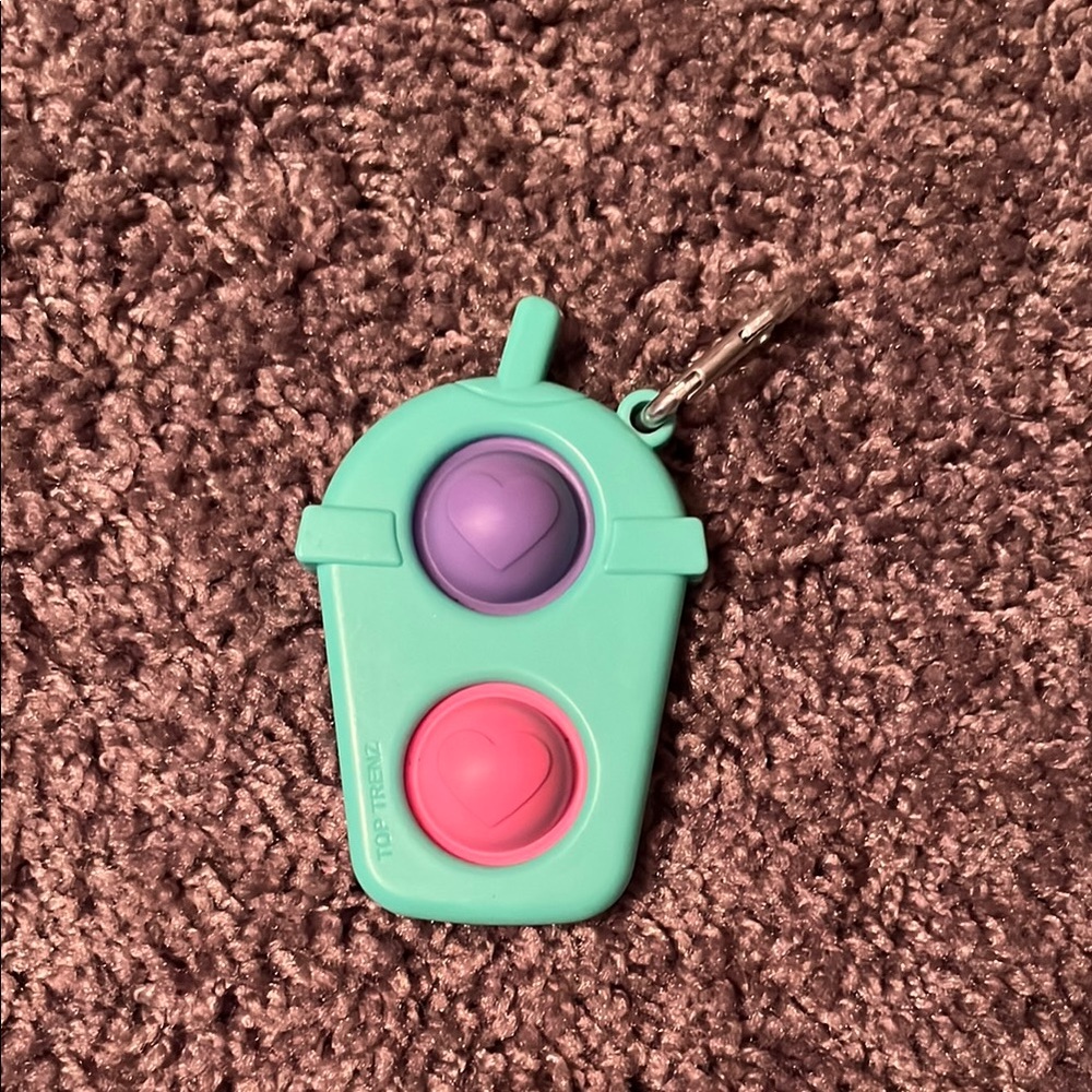 Simple Dimpl Pop It Coffee Cup Fidget Toy Keychain